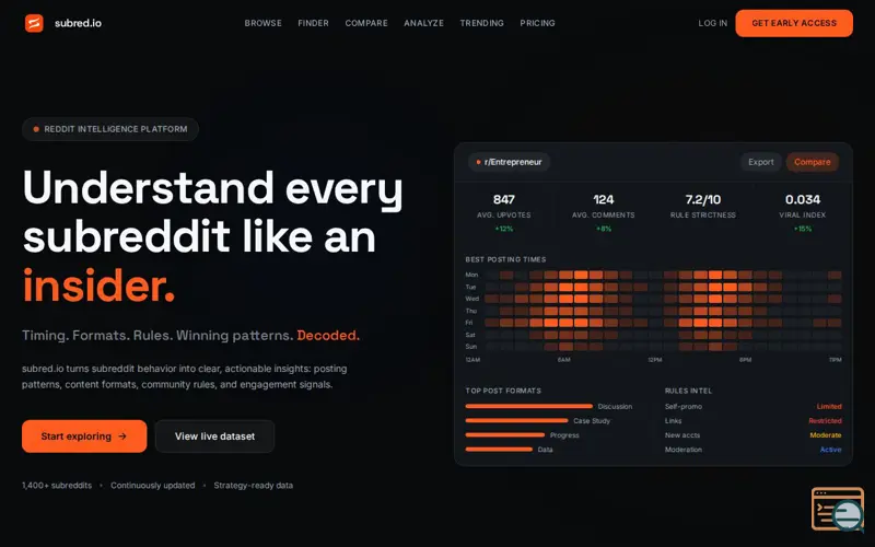 Screenshot of subred.io