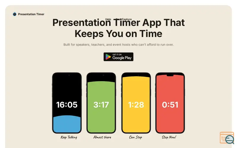 Screenshot of Presentation Timer