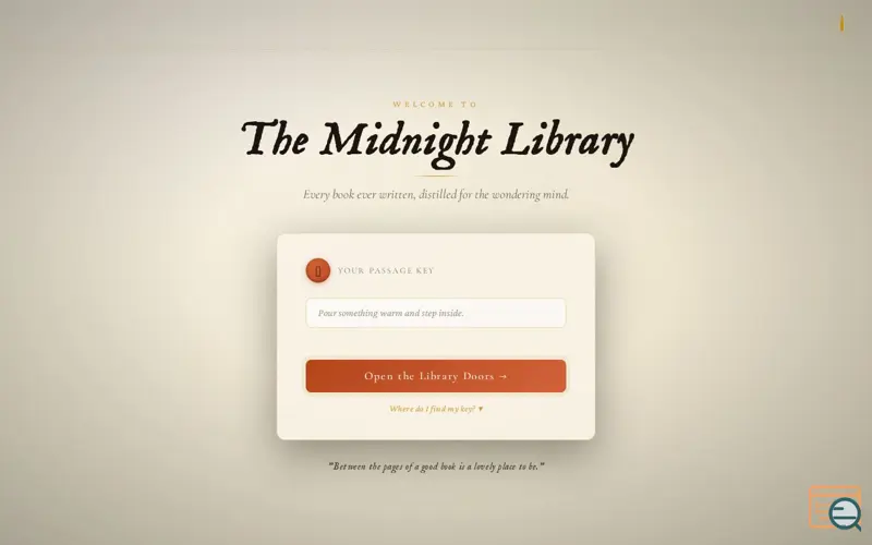 Screenshot of The Midnight Library