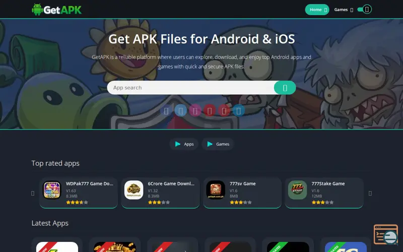 Screenshot of GetApk