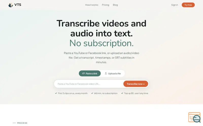 Screenshot of VTS