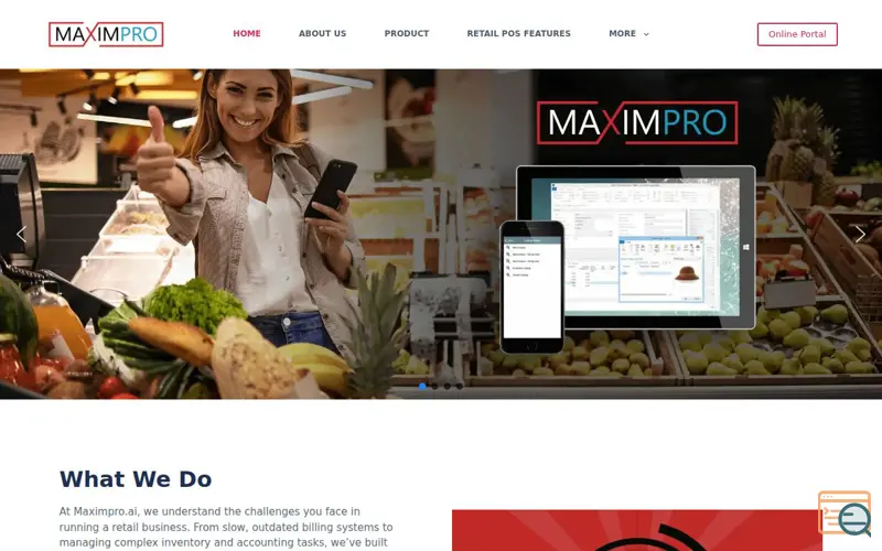 Screenshot of Maximpro, a launch using Linode/Akamai DNS