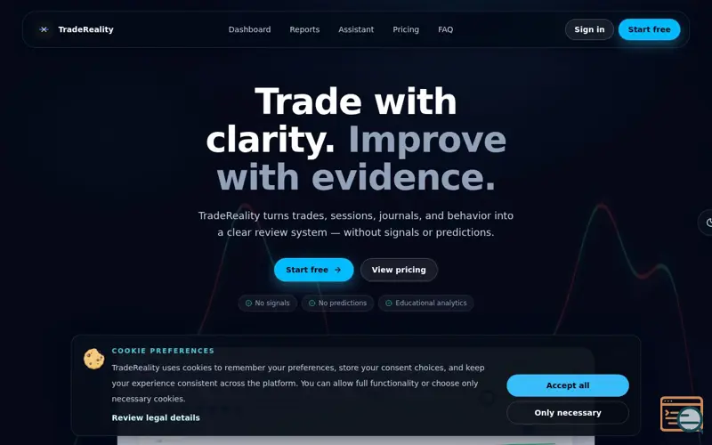 Screenshot of TradeReality