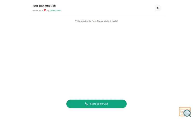 Screenshot of just talk english