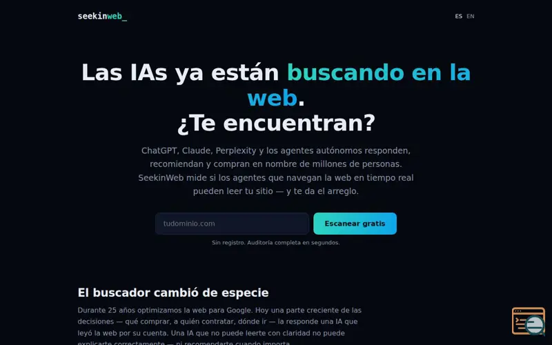 Screenshot of SeekinWeb