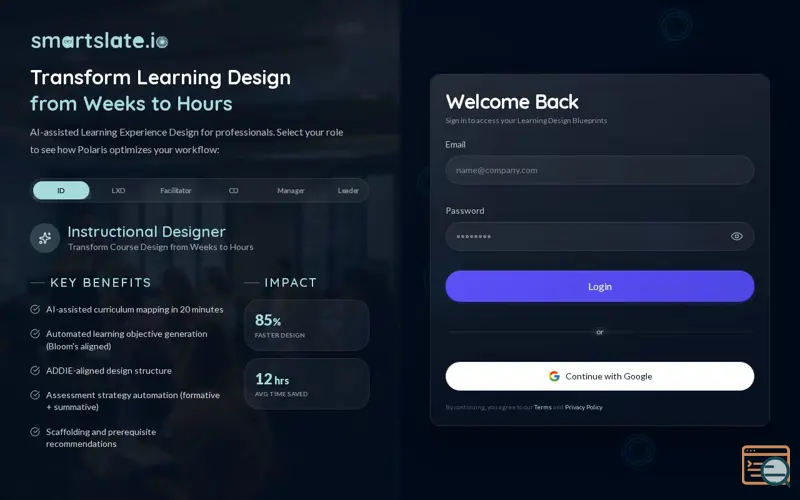 Screenshot of Smartslate Polaris