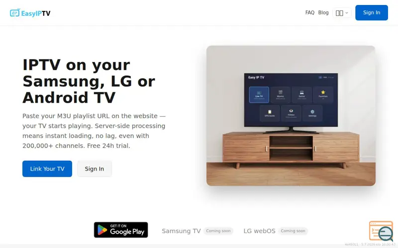Screenshot of Easy IP TV