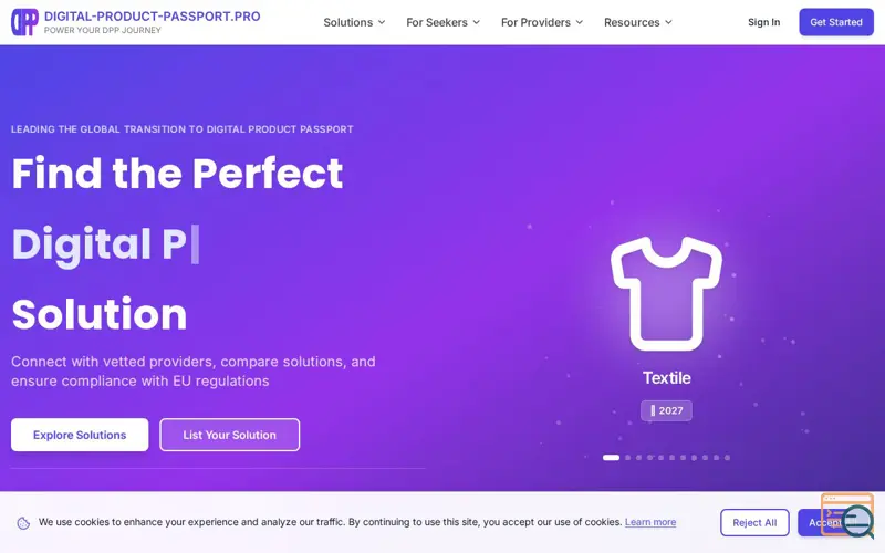 Screenshot of Digital Product Passport Pro