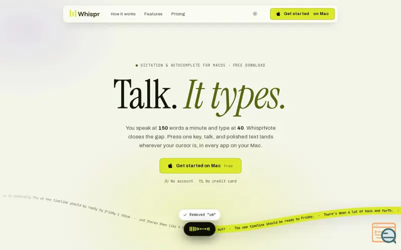 Screenshot of WhisprNote