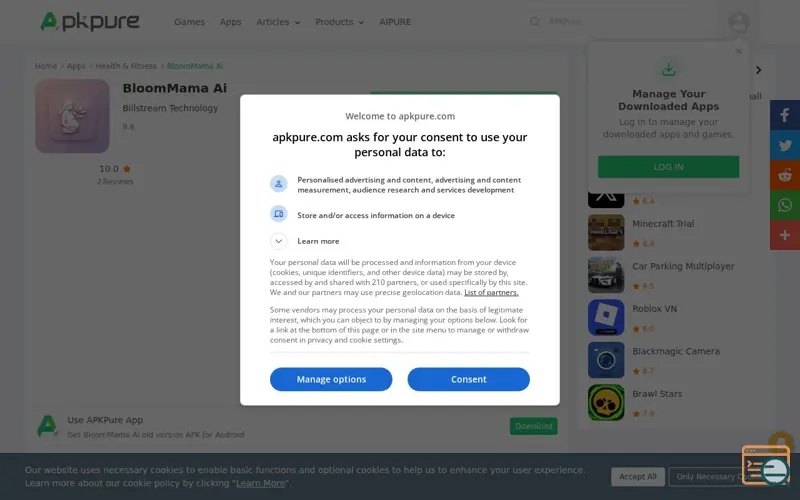 Screenshot of BloomMama Ai , a launch using Zoho Mail