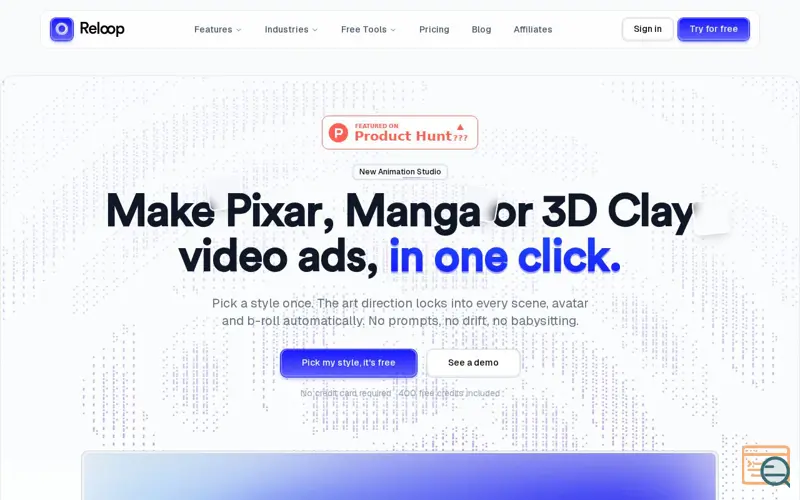 Screenshot of Reloop Animation Studio