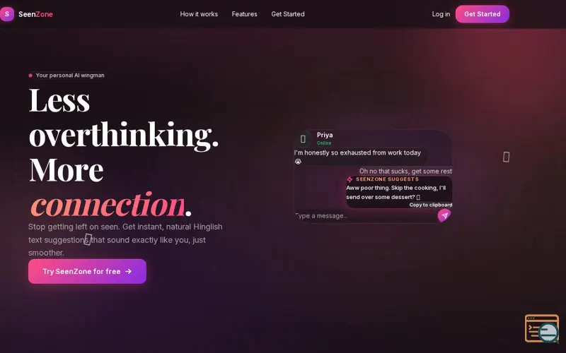 Screenshot of SeenZone