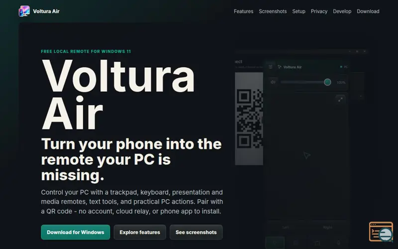 Screenshot of Voltura Air