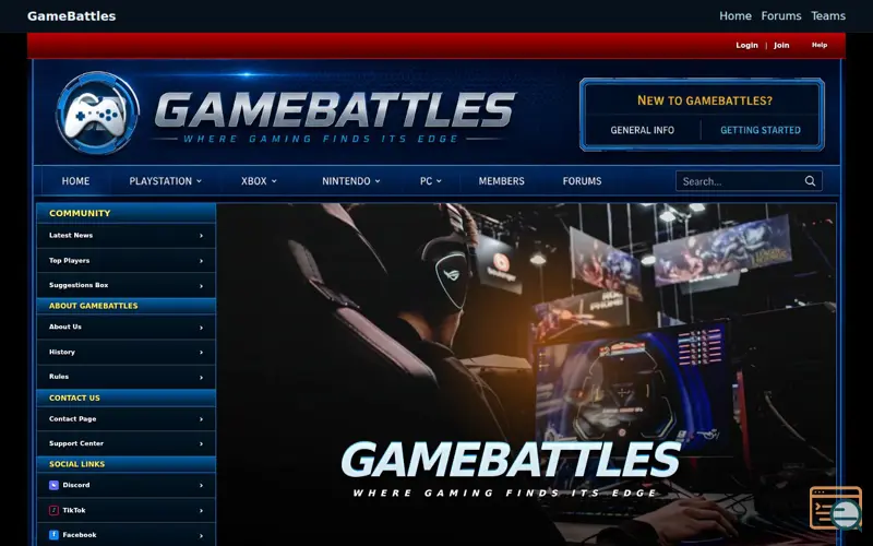 Screenshot of GameBattles