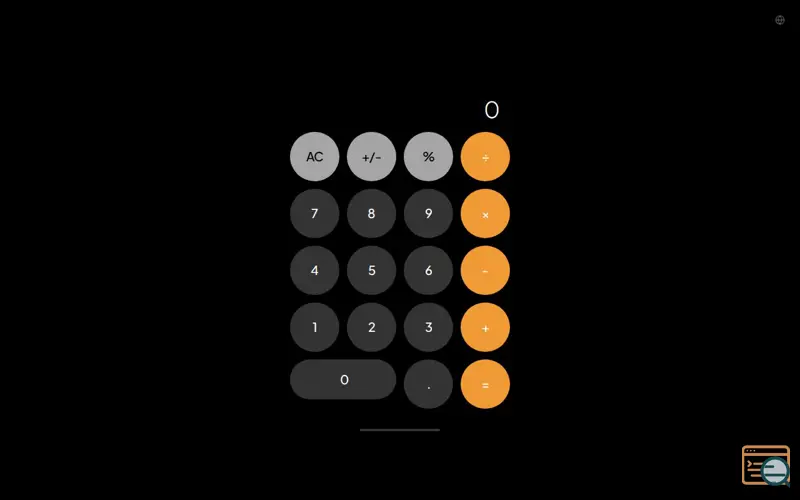 Screenshot of Taschenrechner