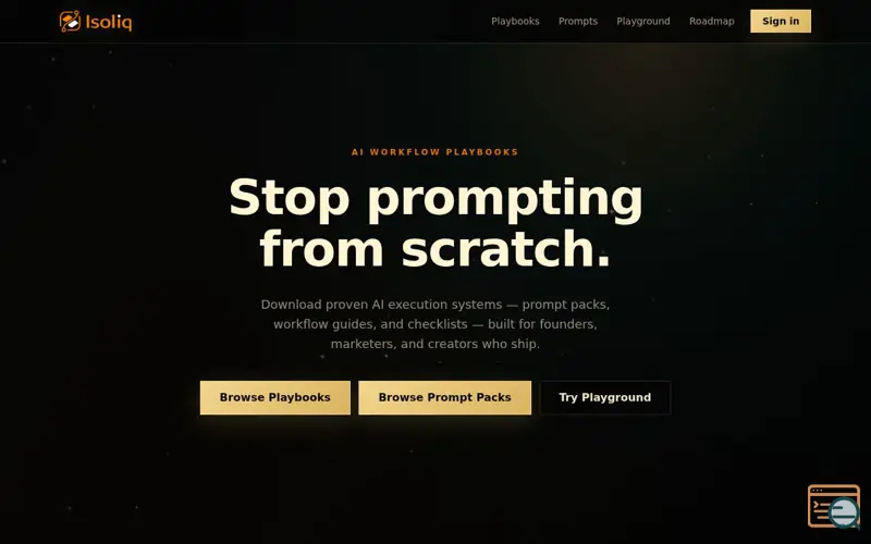 Screenshot of Isoliq