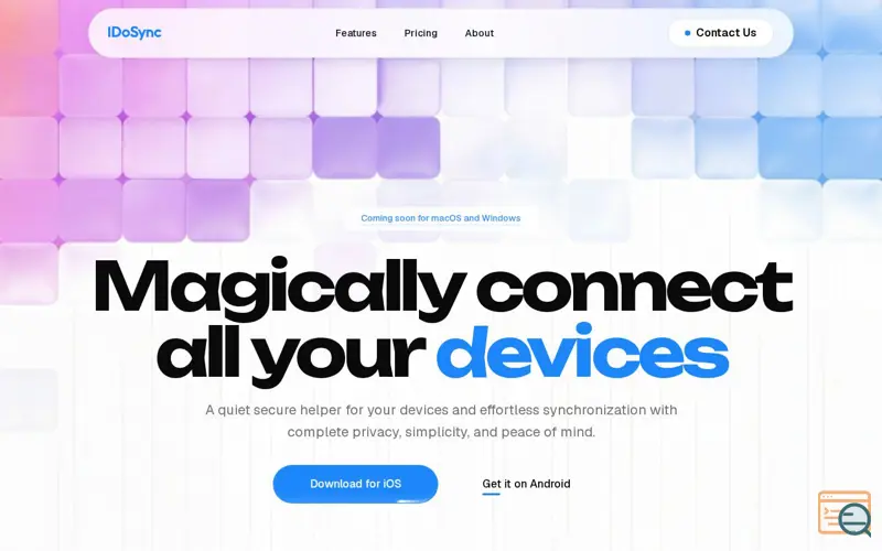 Screenshot of IDoSync