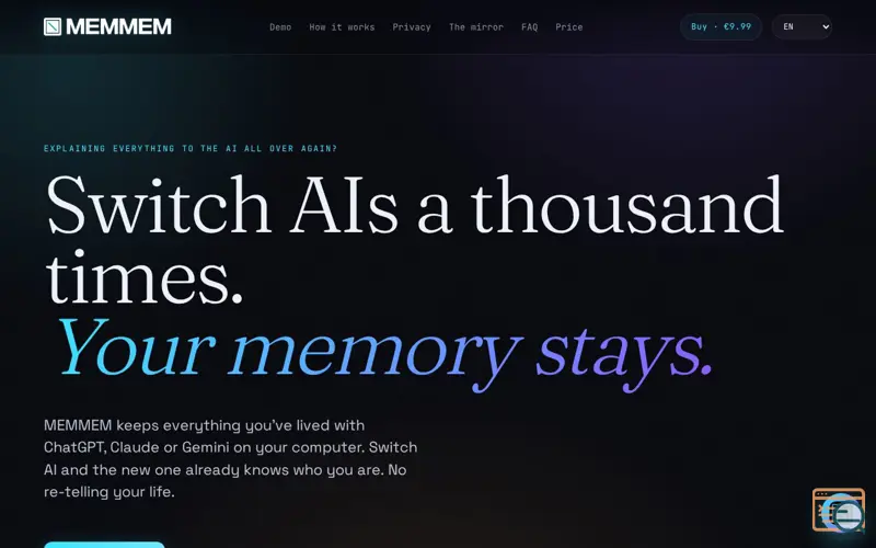 Screenshot of MEMMEM