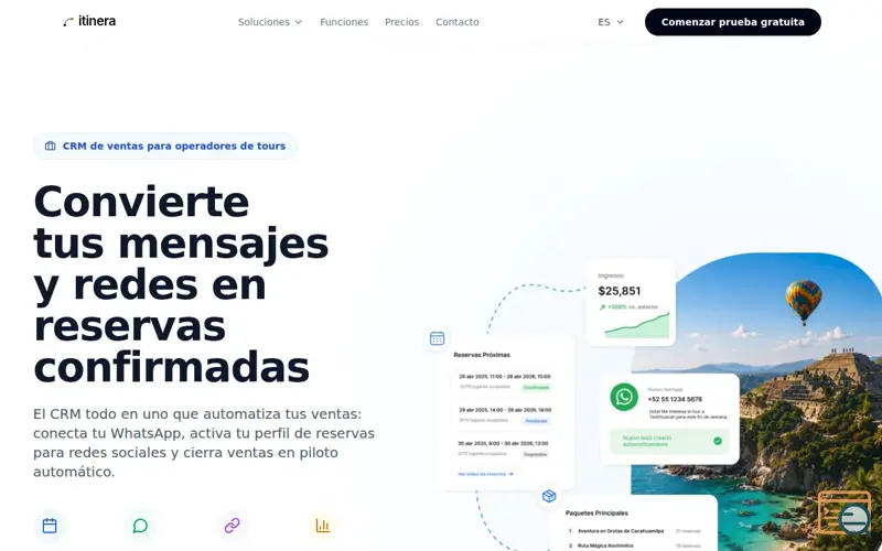 Screenshot of Itinera CRM