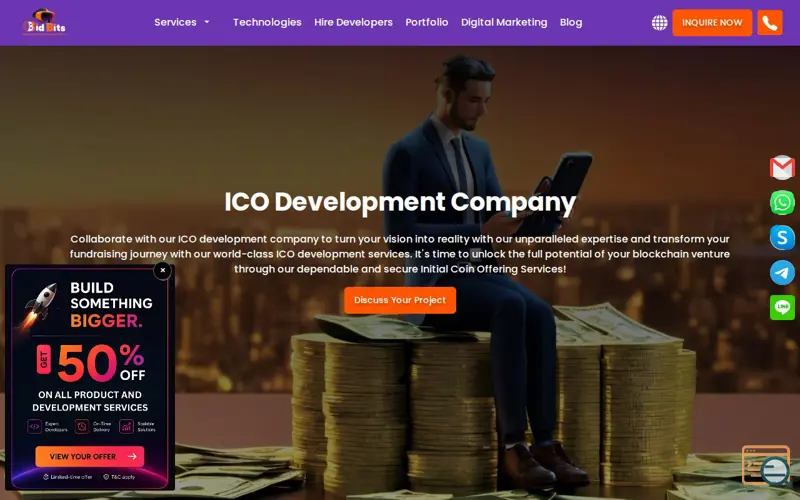 Screenshot of ICO Development 