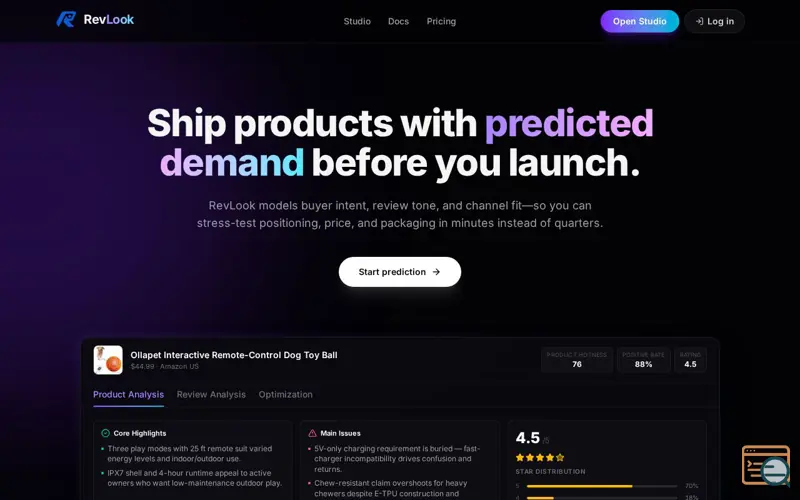 Screenshot of RevLook