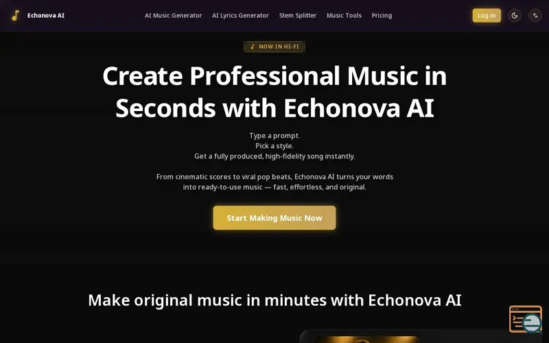 Screenshot of Echonova AI