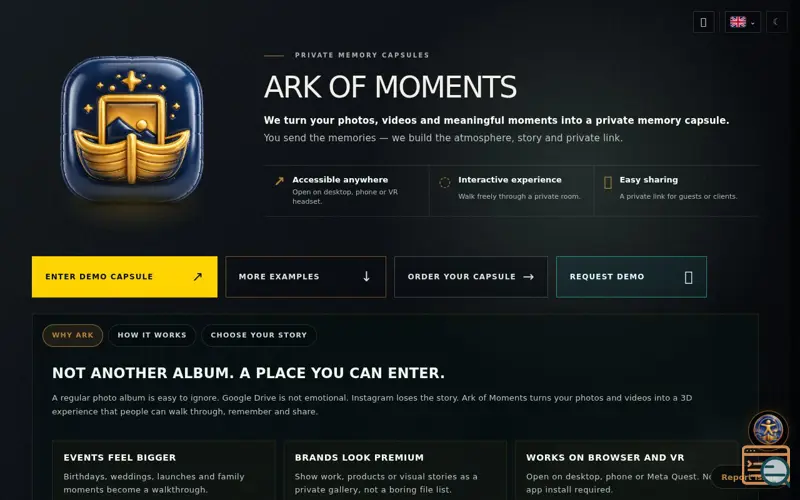 Screenshot of Ark of Moments
