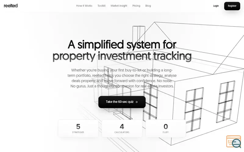 Screenshot of reelted, a launch using Three.js