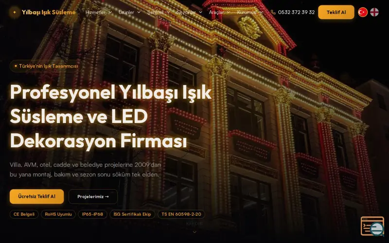 Screenshot of LED Isiklandirma B2B