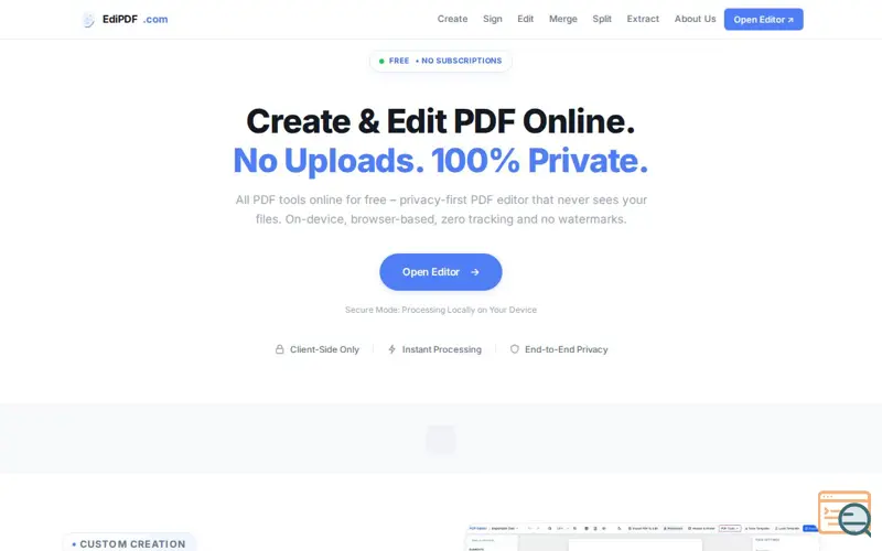 Screenshot of edipdf.com