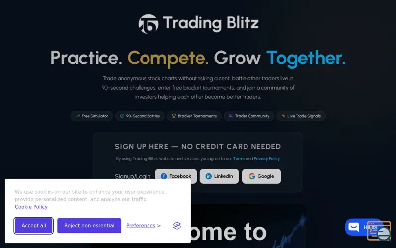 Screenshot of Trading Blitz—2P Trading Simulator Game, a launch using Charla