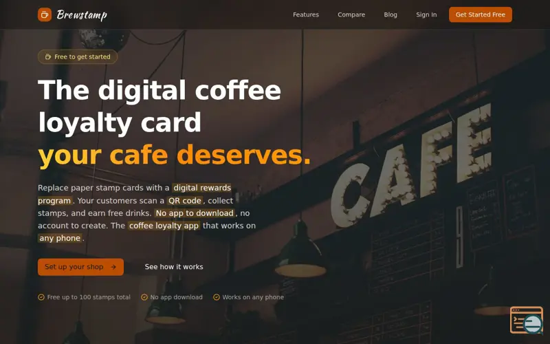Screenshot of Brewstamp