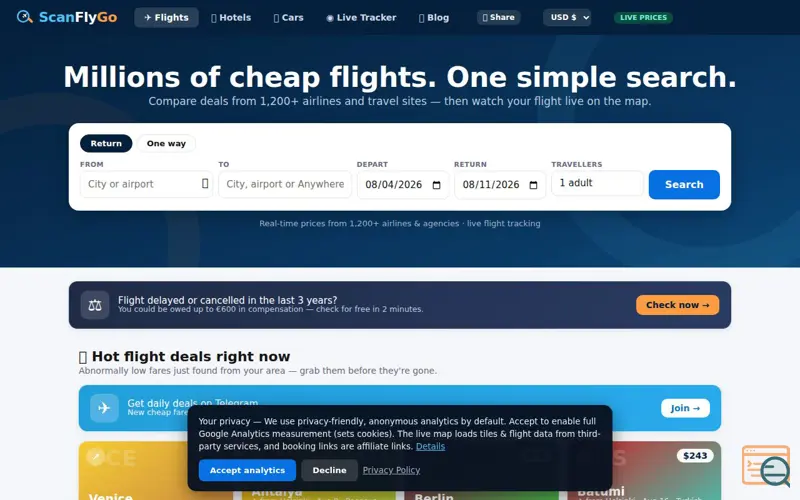 Screenshot of ScanFlyGo