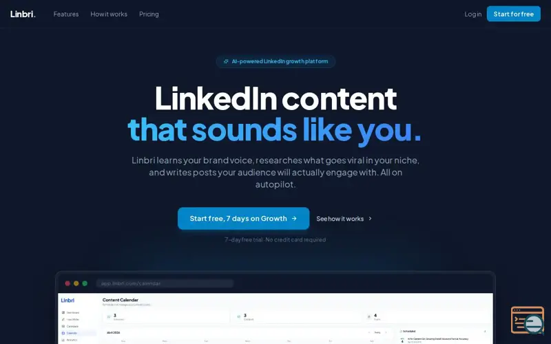 Screenshot of Linbri — LinkedIn Personal Branding, a launch using Apify