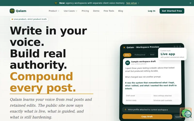 Screenshot of Qalam