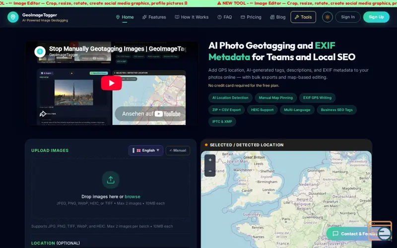 Screenshot of GeoImageTagger