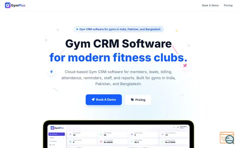 Screenshot of GymPlus.io
