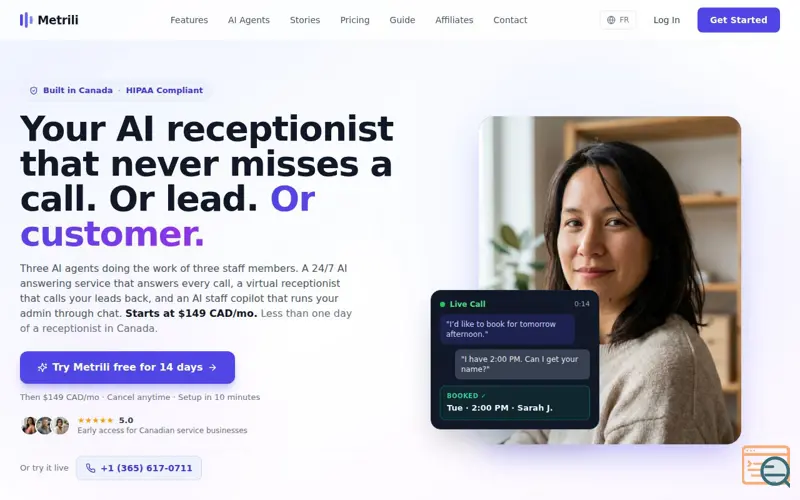 Screenshot of Metrili