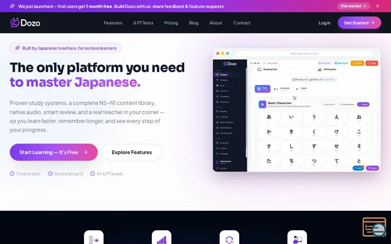 Screenshot of Dozo