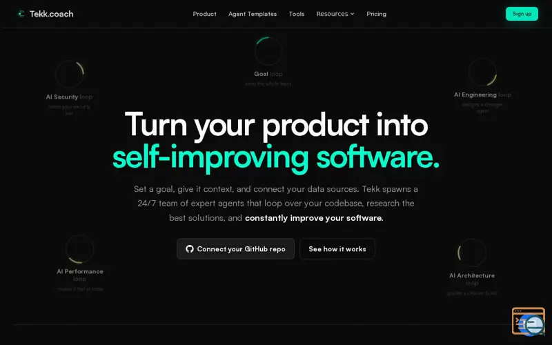 Screenshot of Tekk.coach