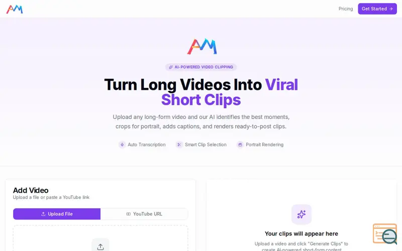 Screenshot of ClipAI