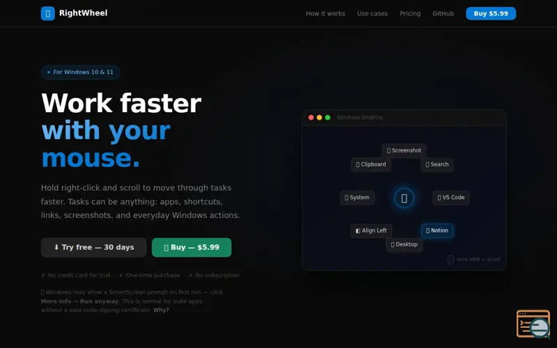 Screenshot of RightWheel