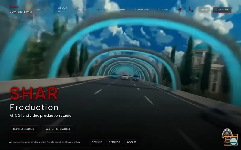 Screenshot of SHAR Production