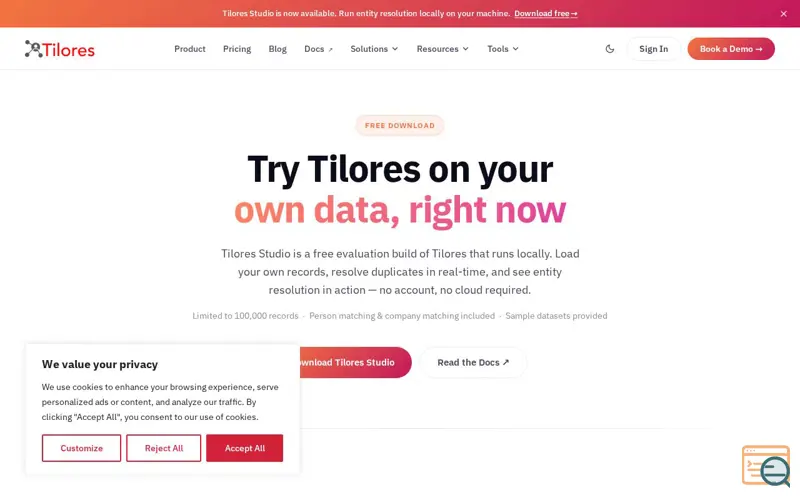 Screenshot of Tilores