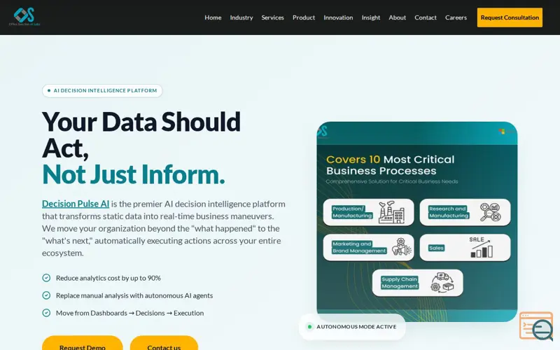 Screenshot of Decision Pulse AI