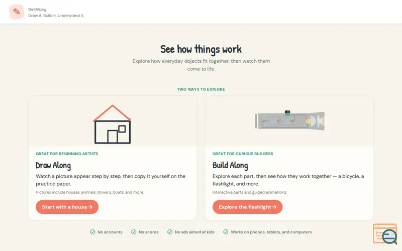 Screenshot of SketchAlong