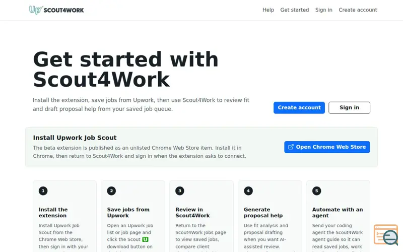 Screenshot of Scout4Work