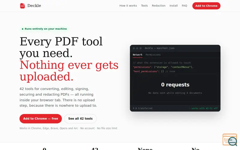 Screenshot of PDF Deckle