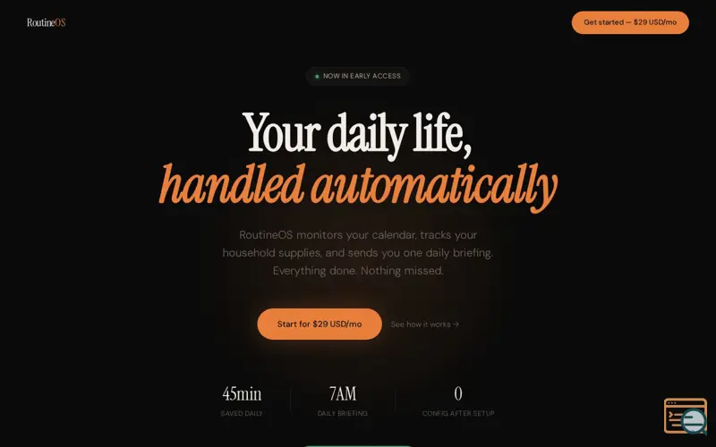 Screenshot of RoutineOS