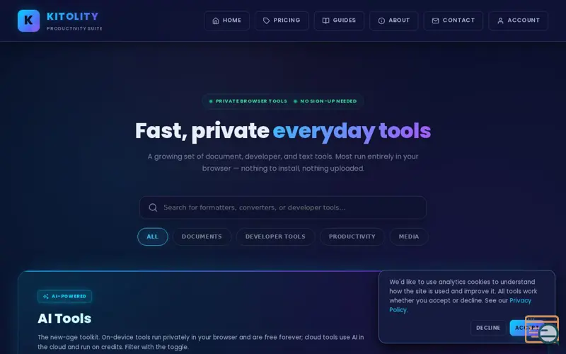 Screenshot of Kitolity